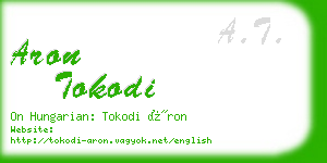 aron tokodi business card